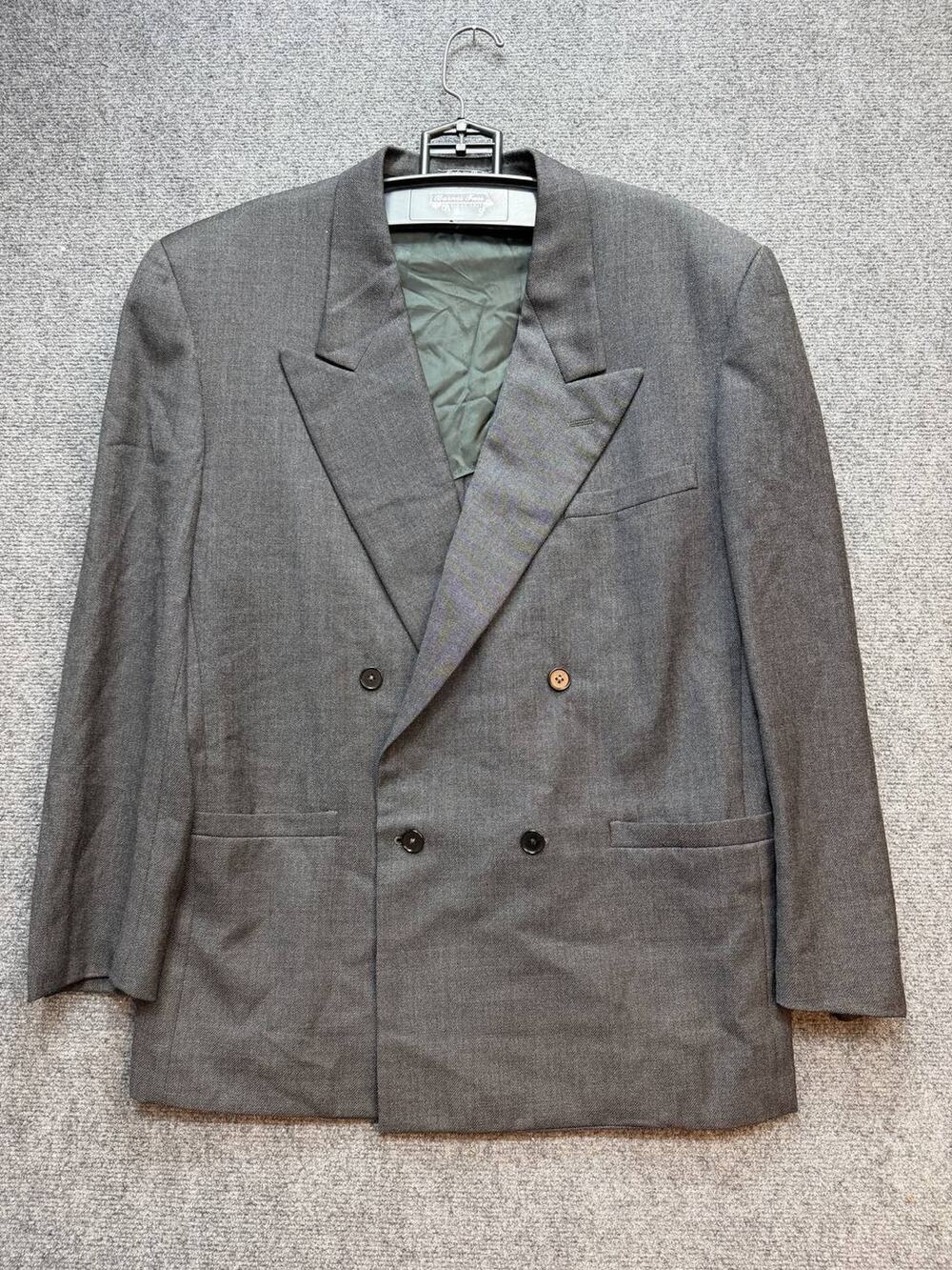 Vintage Gianni Versace Uomo Couture Double Breasted Blazer Italy 1987